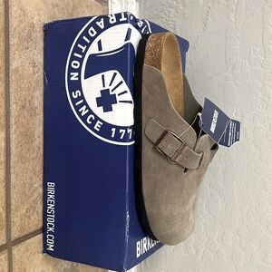 Brand new, never worn pair of Birkenstock Bostons, size 42